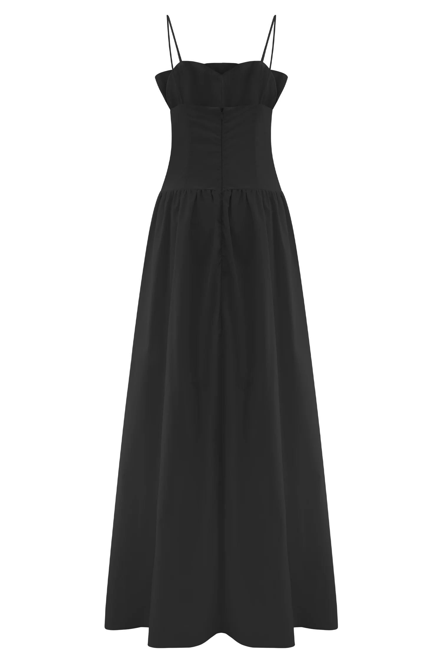 Janis Cotton Frill Maxi Dress Black