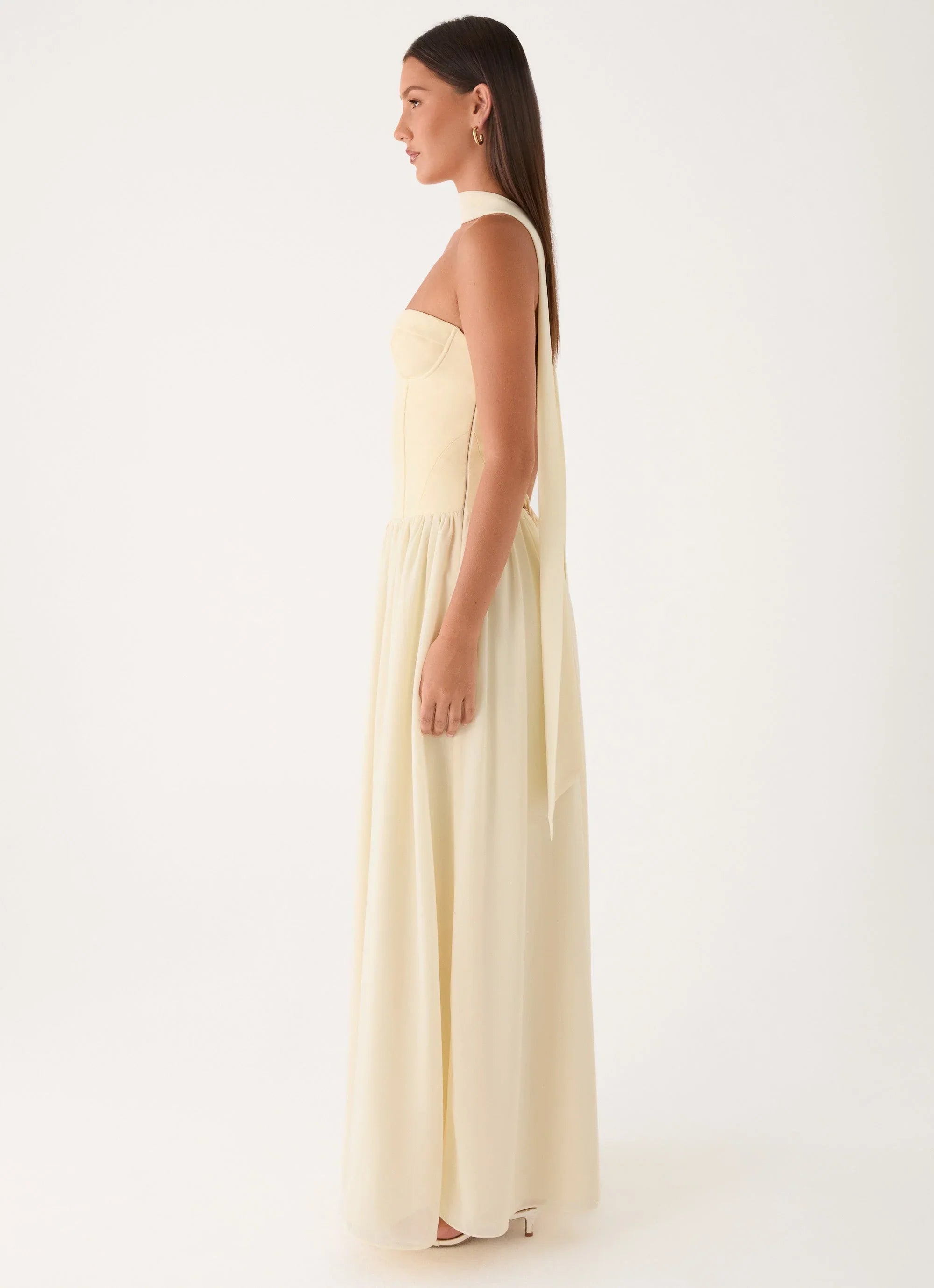 Elianah Scarf Maxi Dress Yellow