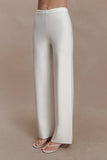 Kerrymae Straight Leg Knit Pants Off White