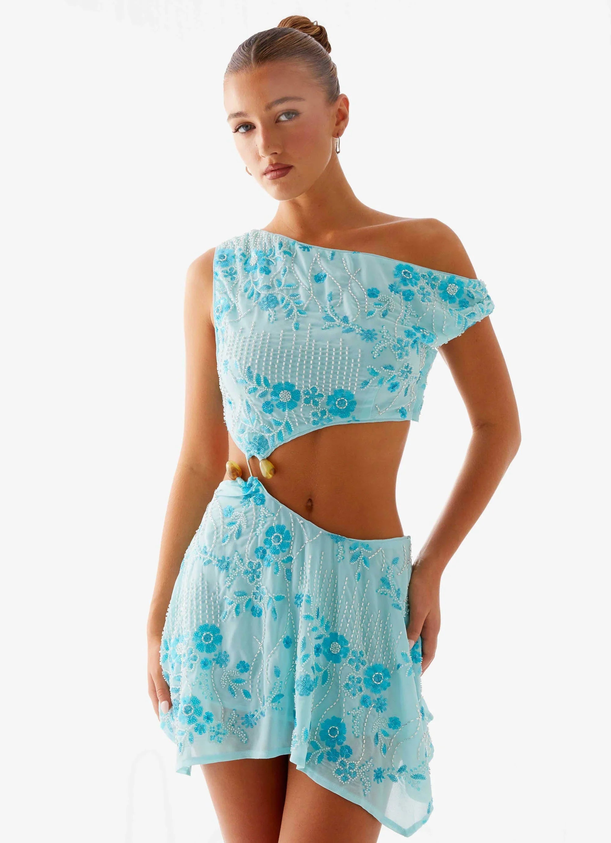 Aletta Sequin Mini Dress Blue