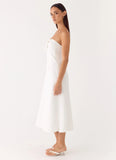 Sun Searching Midi Dress White