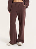 Chocolate 4th Wide Leg Branded Joggers