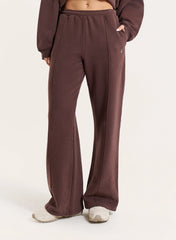 Chocolate 4th Wide Leg Branded Joggers
