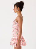 Loulette Mini Dress Porcelain Rose