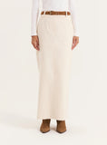 Cream Corduroy Skirt