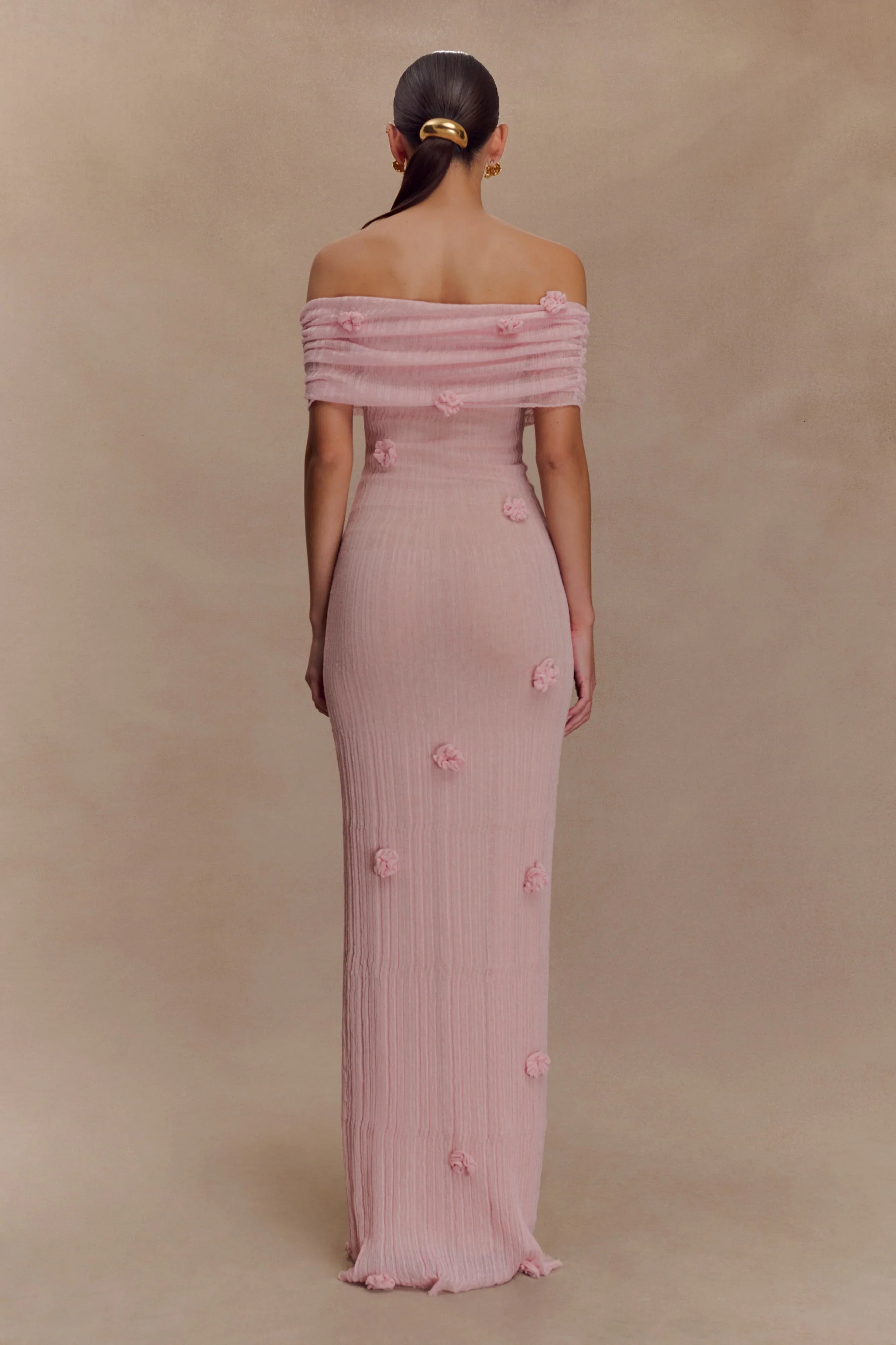 Brynn Orchid Knit Maxi Dress Pastel Pink