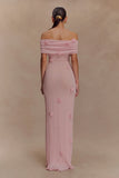 Brynn Orchid Knit Maxi Dress Pastel Pink