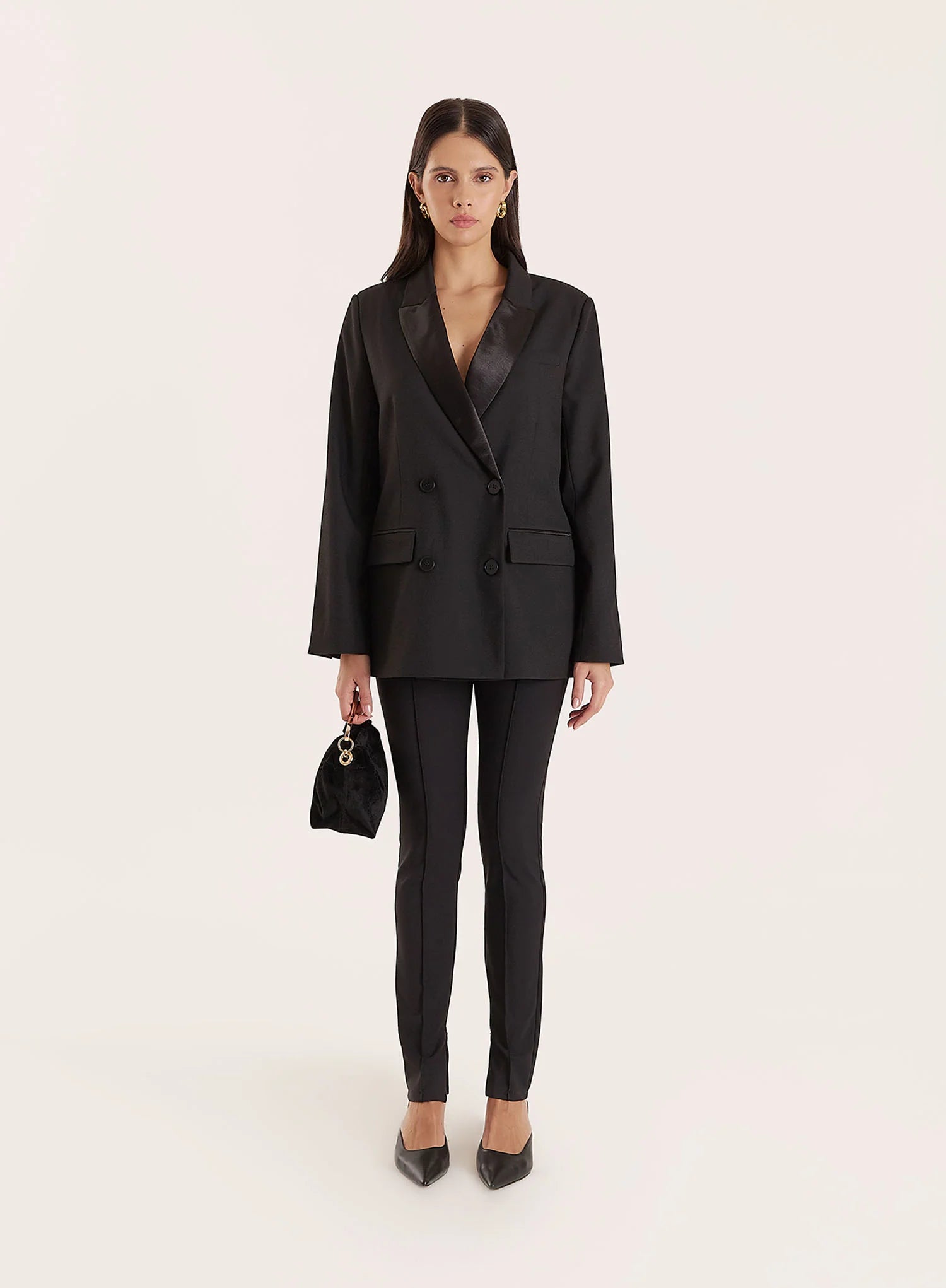 Black Slim Fit Tailored Stretch Trouser