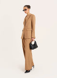 Camel Tailored Wide Leg Trousers