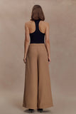 Owen Draped Wide Leg Pants Mocha
