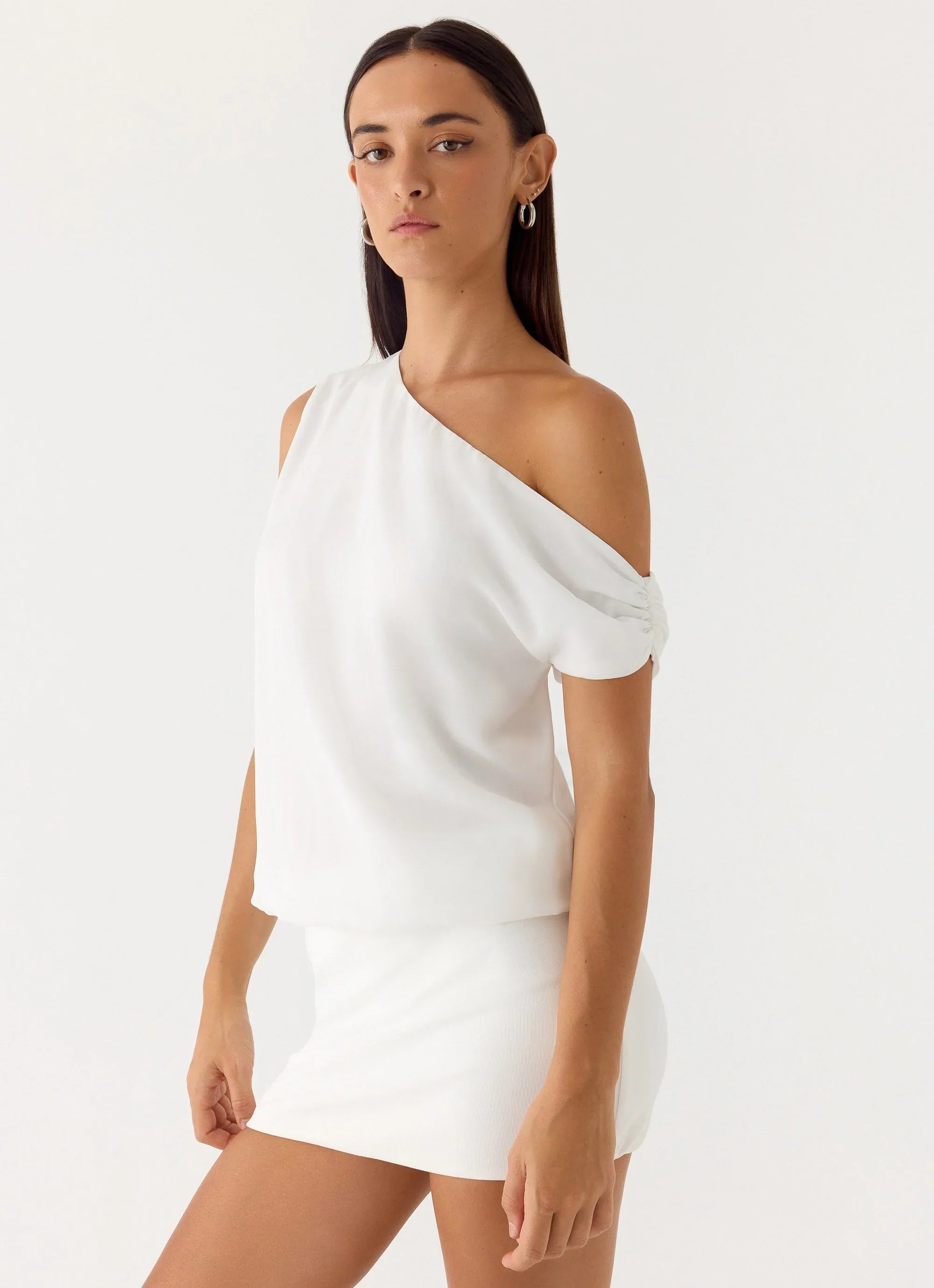 Stick Around Mini Dress White