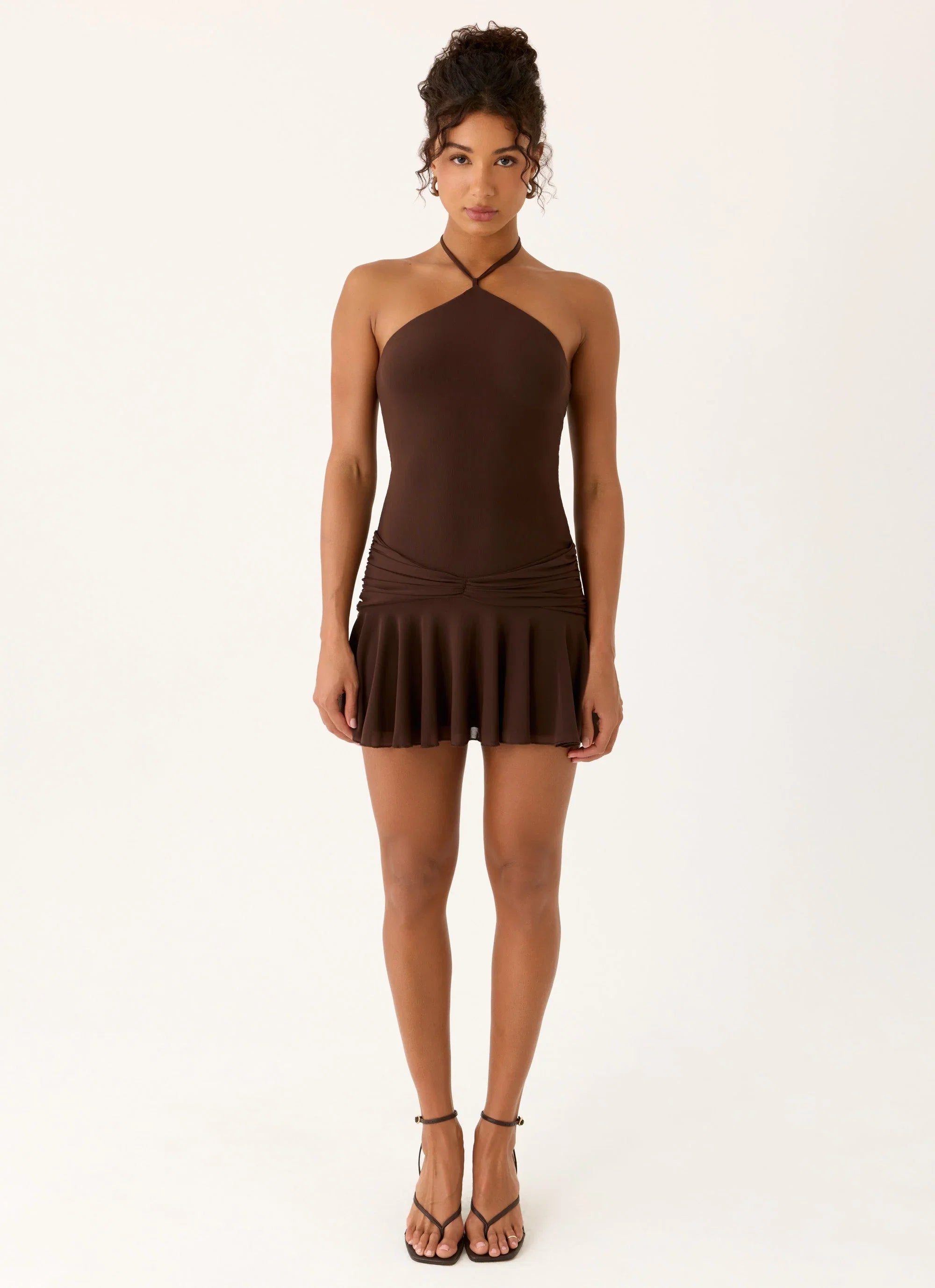 Elektra Mini Dress Chocolate