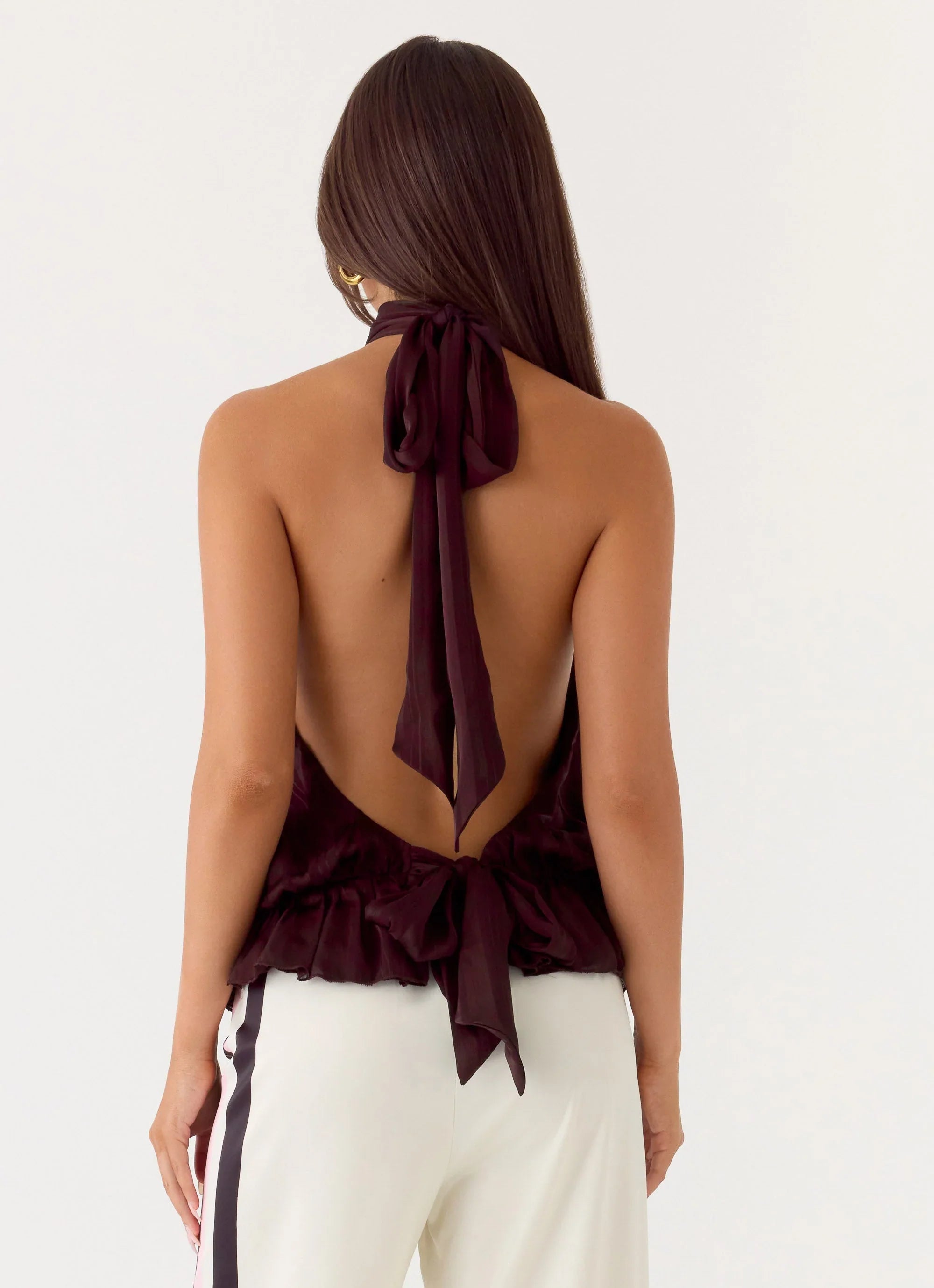 Hydro Halter Top Aubergine