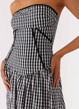 Larnie Midi Dress Black Gingam