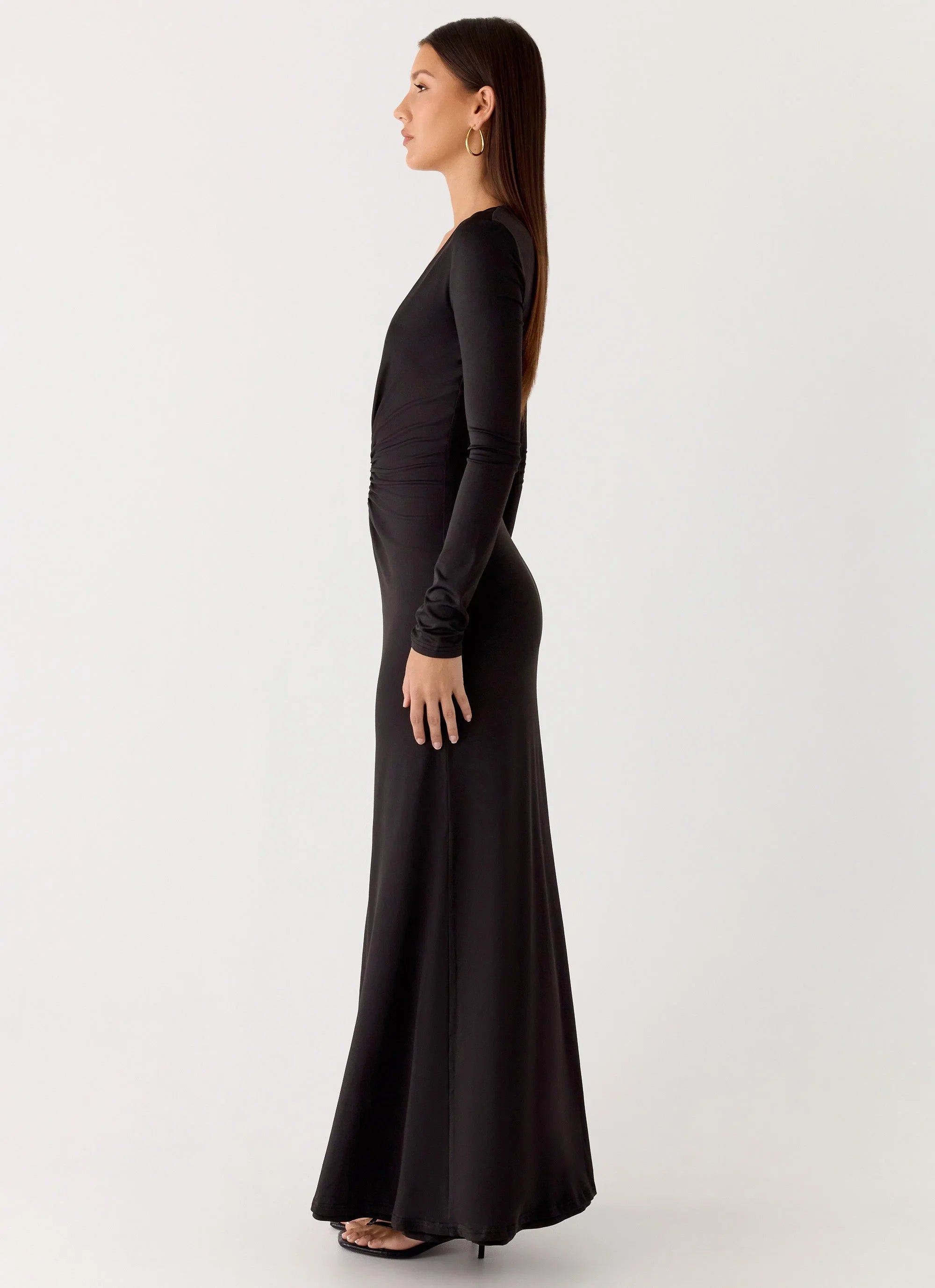Palm Haze Maxi Dress Black