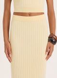 Yellow Knitted Maxi Skirt