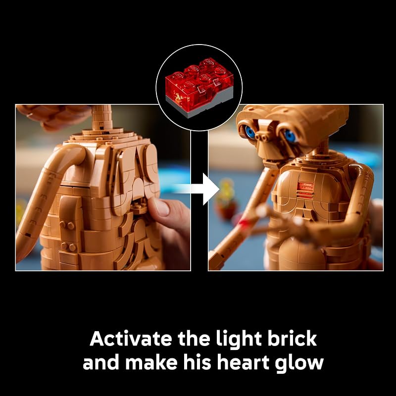 LEGO Ideas ET the Extra Terrestrial 21370 Collectible Building Set for Adults Ages 18 Relaxation Activity Posable Figure W Light Brick 1226 pieces Gift for Fans