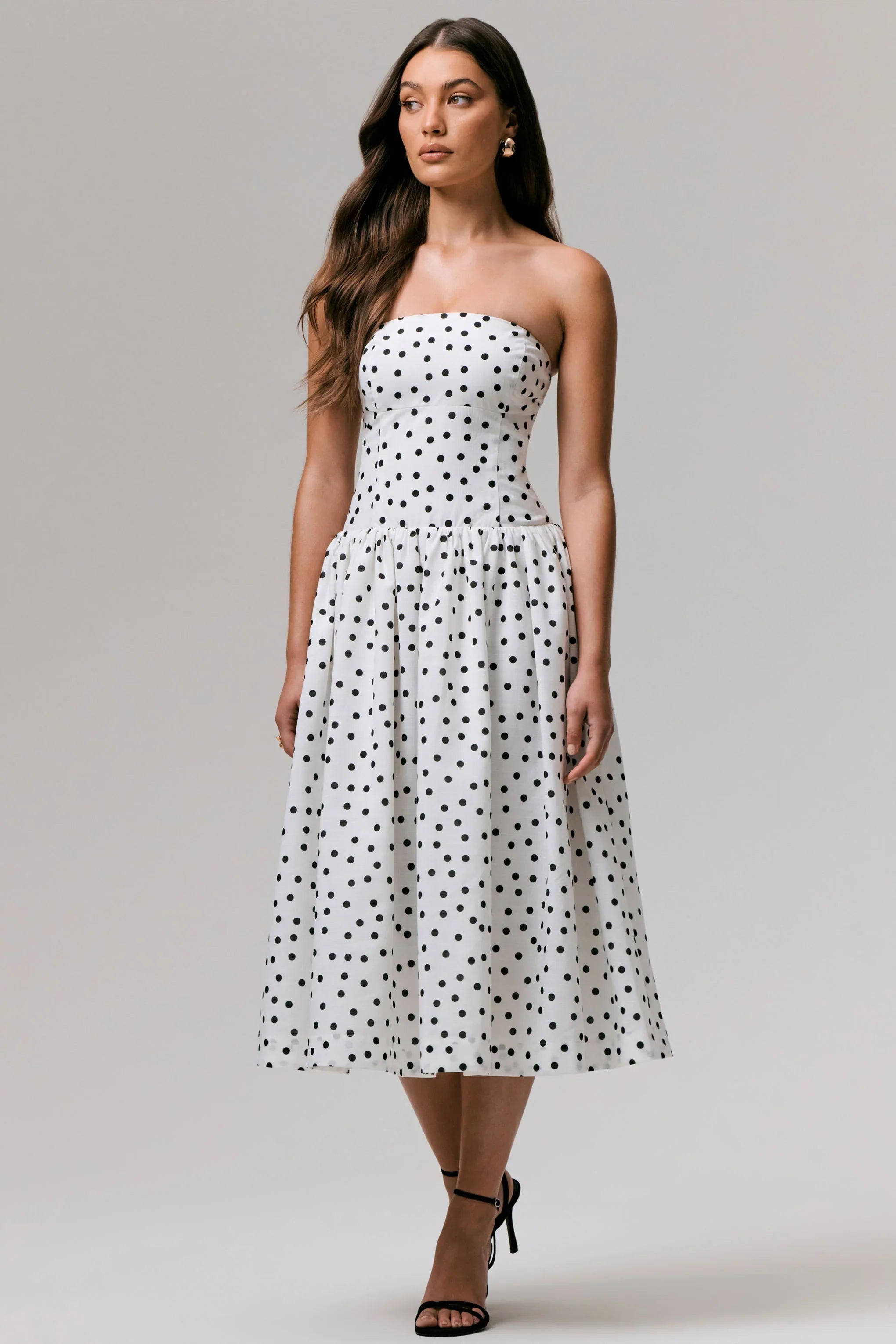 Triumph Polka Dot Bandeau Midi Dress