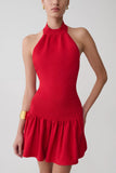 Rory Halter Mini Knit Dress Red