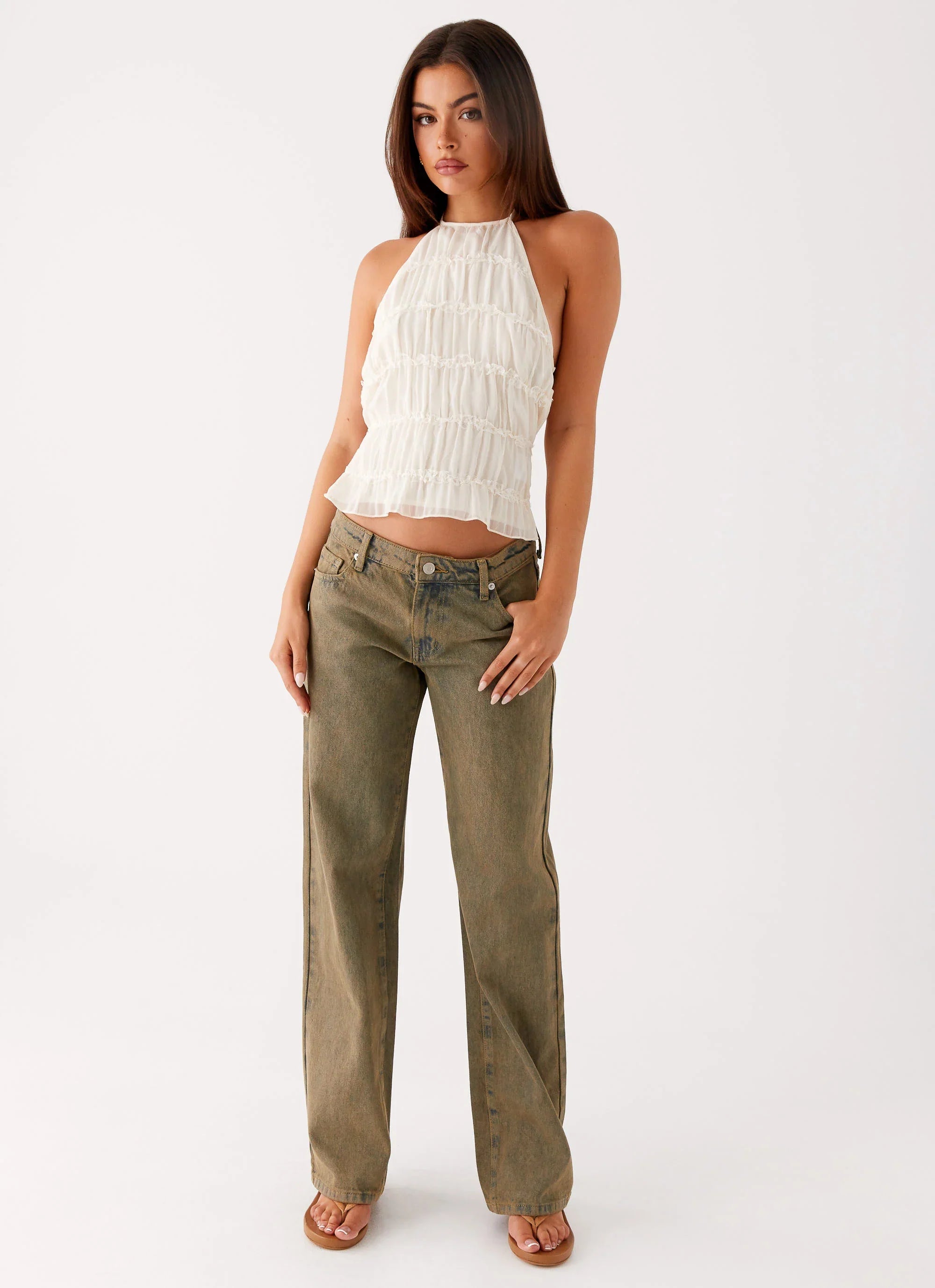 Bennie Halter Top Ivory