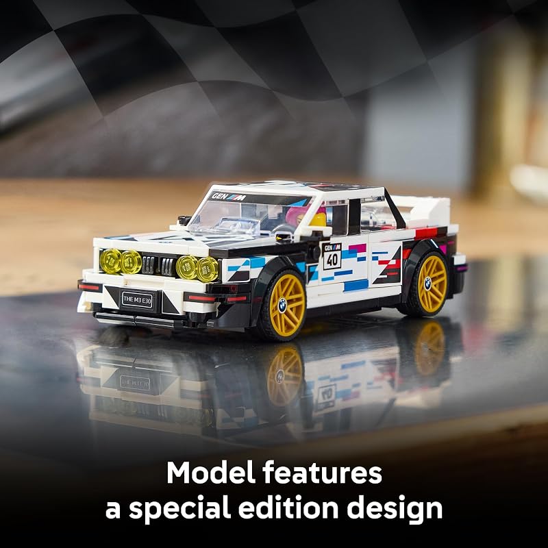 LEGO Speed Champions BMW M3 E30 77263 Building Toy for Boys Girls Ages 9 Detailed Toy Car for Kids Play or Display Model 358 pieces Gift for Birthdays