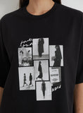 Black Catwalk Polaroid Graphic T Shirt