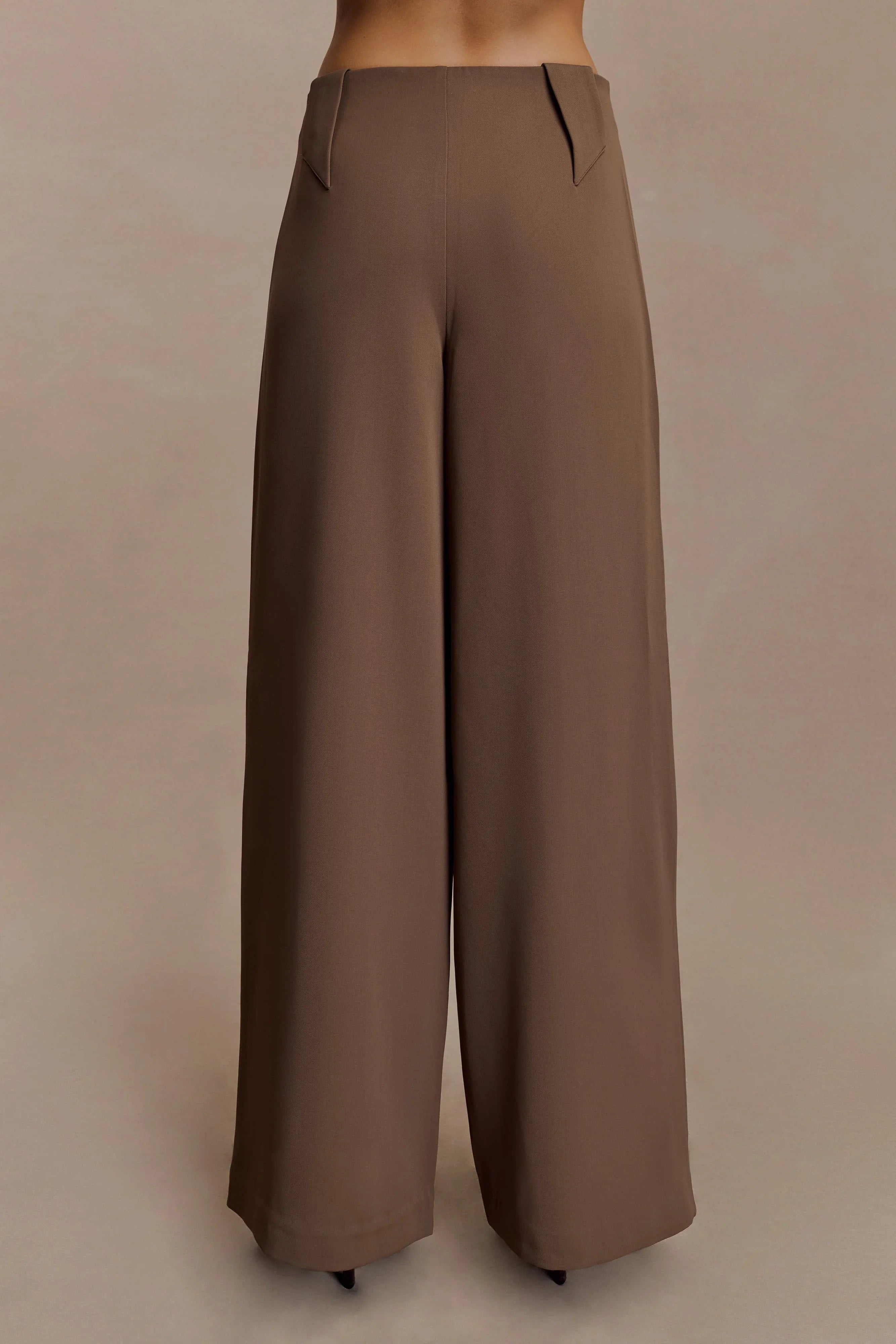 Arlo Wide Leg Suiting Trouser Cacao Brown