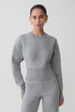 Ciaralee Cinched Waist Jumper Grey Marle