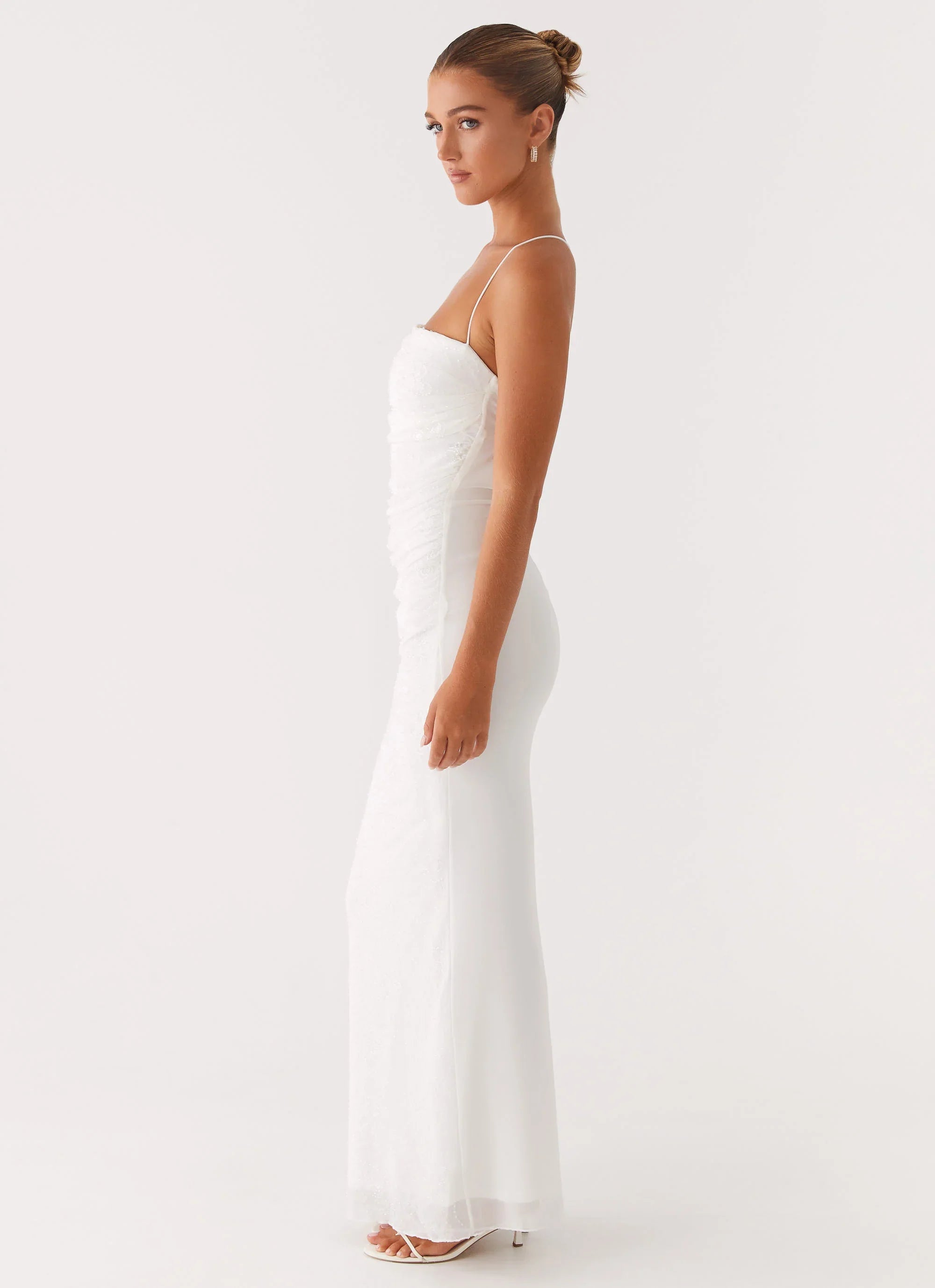Paxton Beaded Maxi Dress White