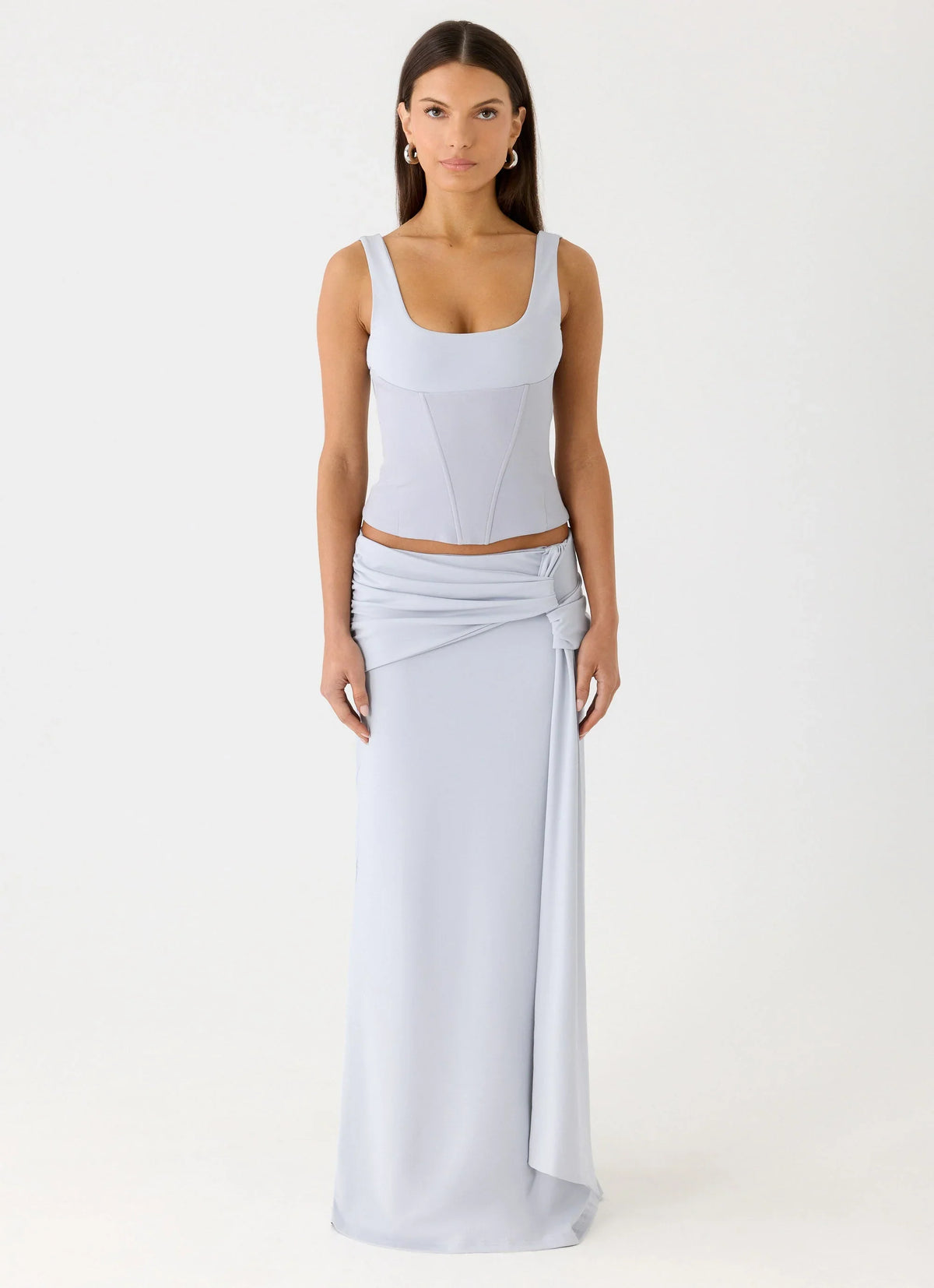 Romana Maxi Skirt Misty Blue