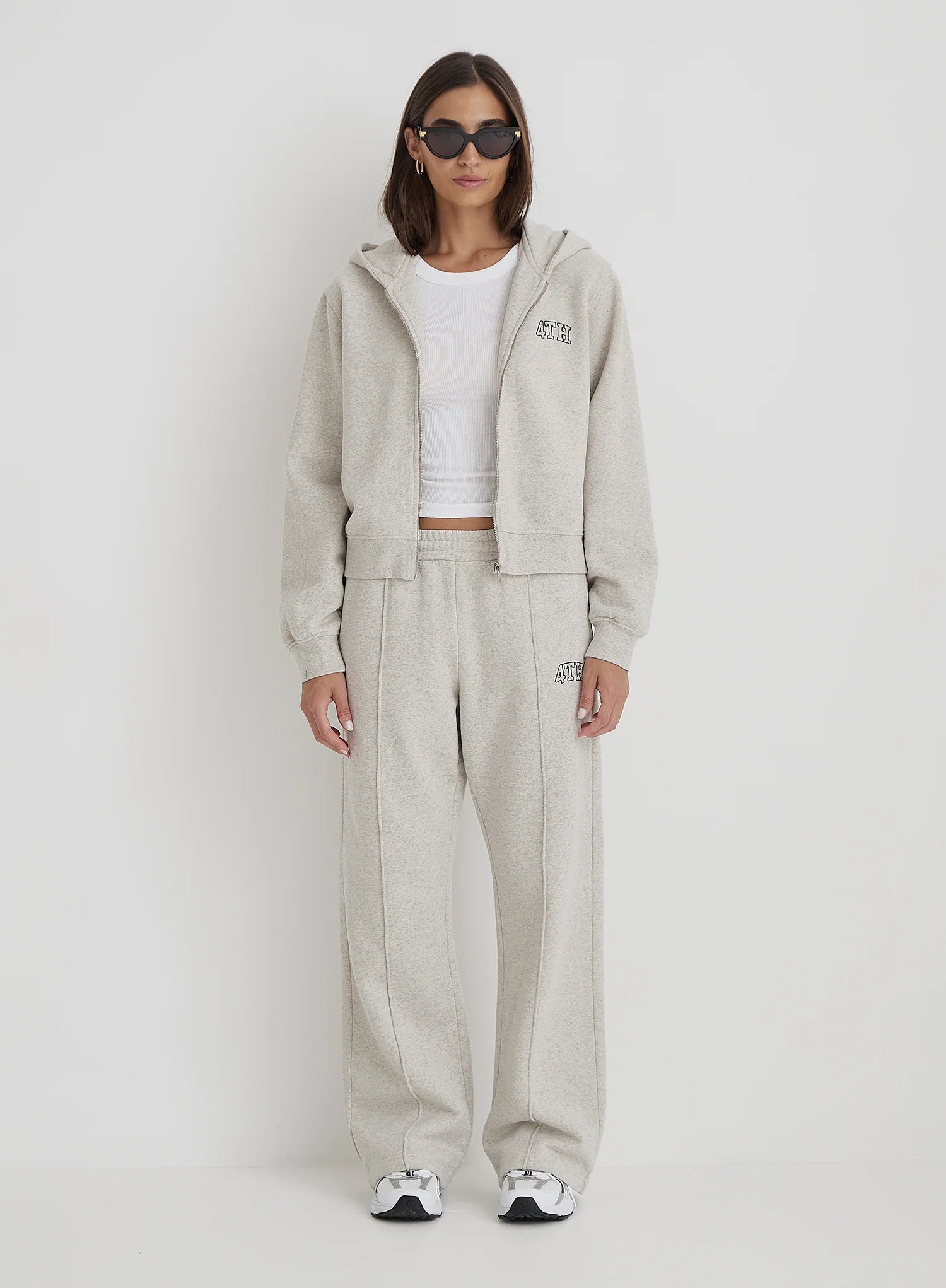 Grey Fourth Studio Cropped Zip Hoodie