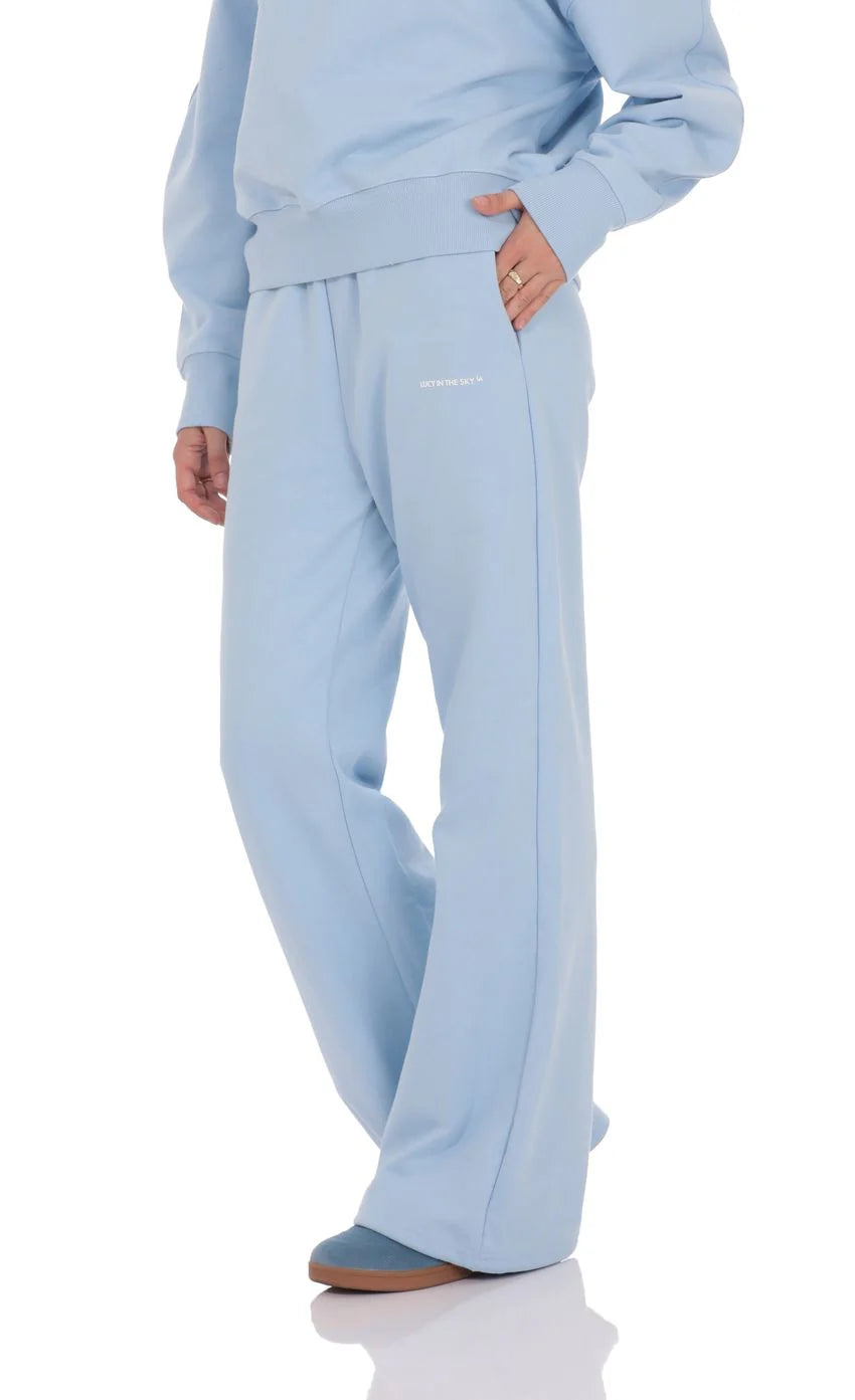 Cinchable Cuff Lucy Sweatpants in Blue