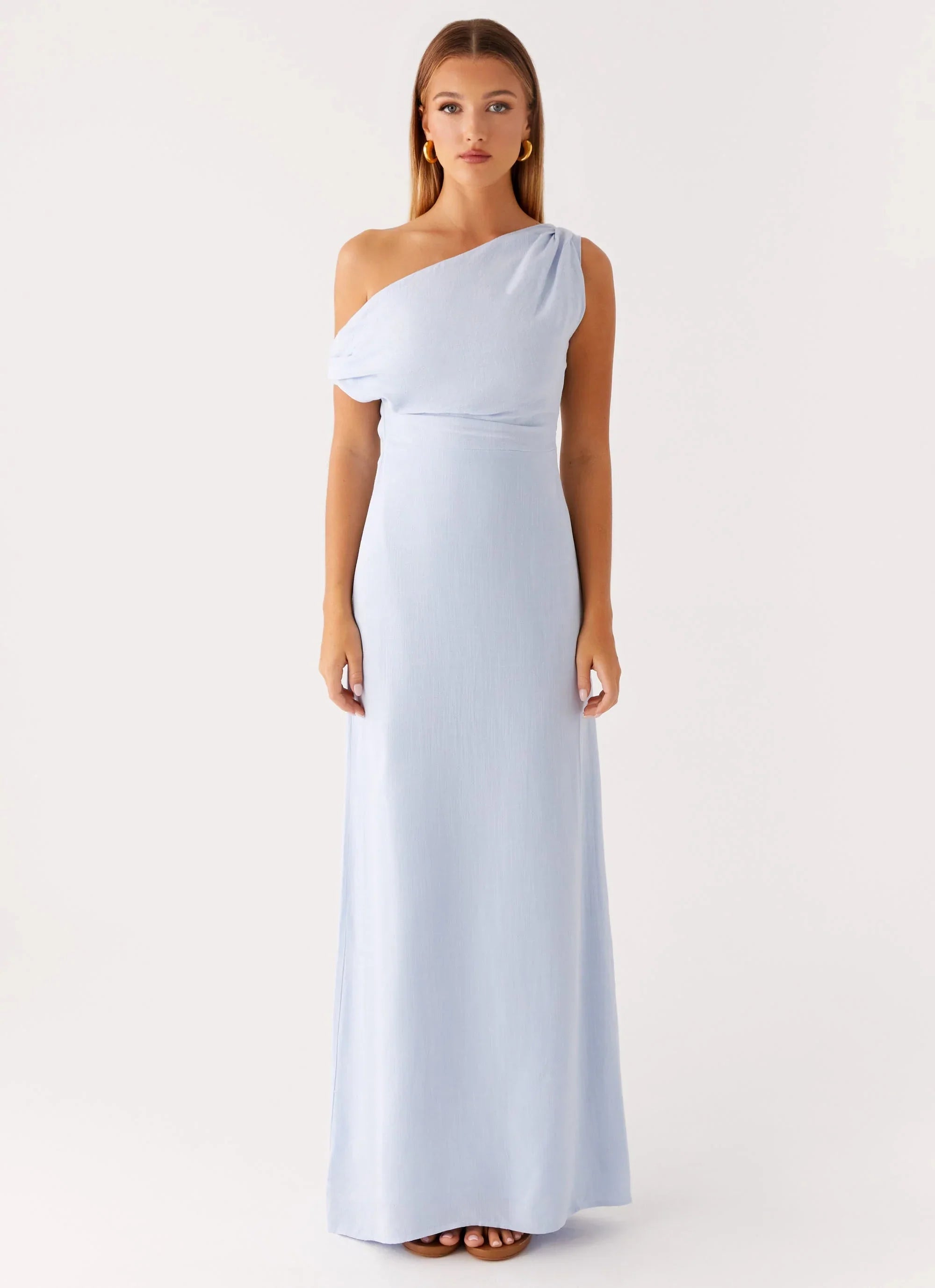 Lady Love Linen Maxi Dress Blue