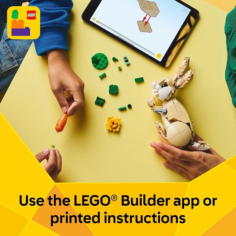 LEGO Creator 3 in 1 Cute Bunny 31162 Building Toy Girls Boys Ages 8 Choose Your Build W 3 Options 326 pcs Display in Bedroom or Bookshelf Gift Idea