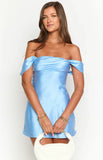 Zoella Blue Off The Shoulder Mini Dress