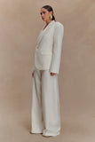 Cyrene Linen Wide Leg Pants Oat Marle