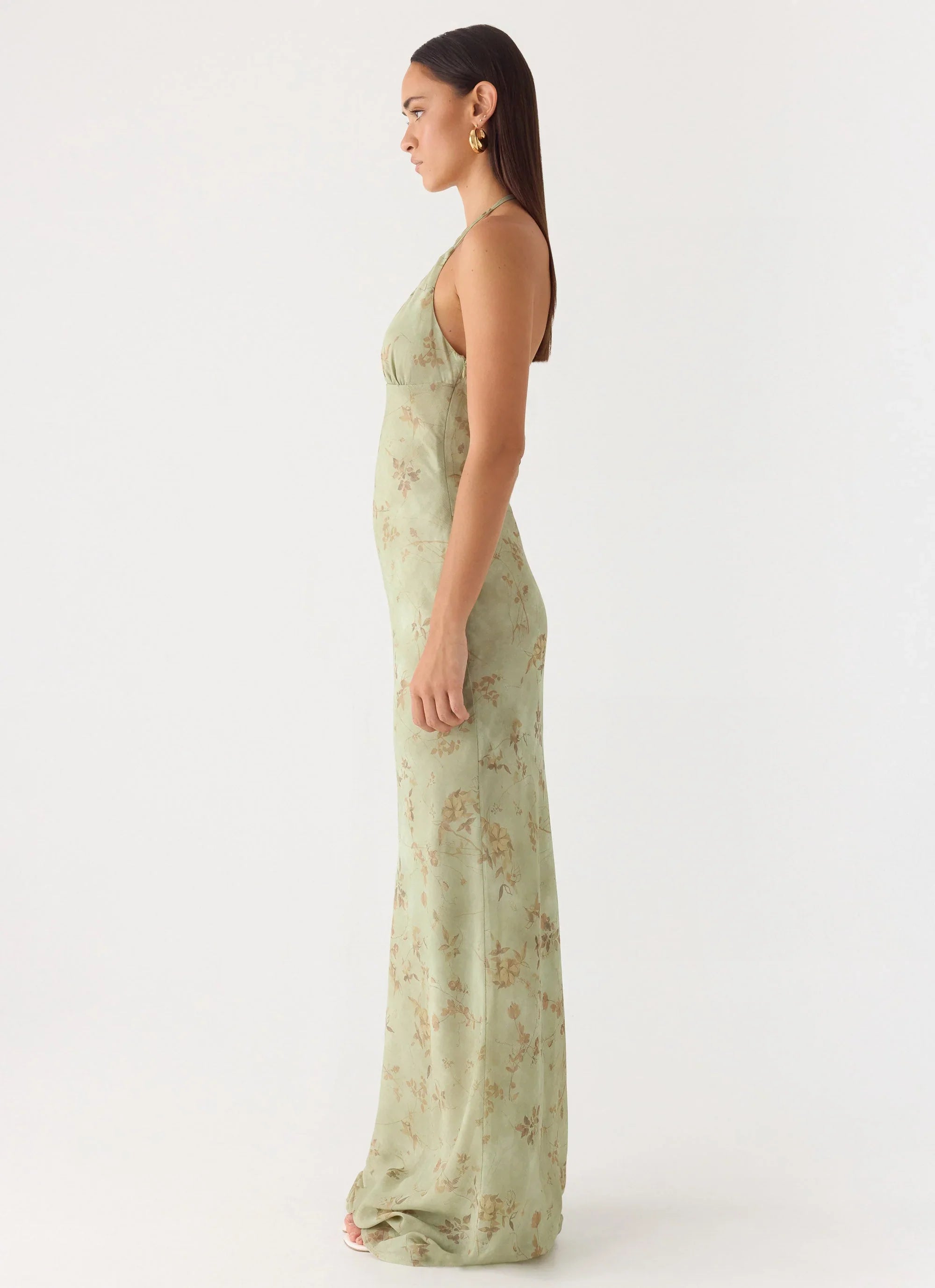 Ultra Quiet Halter Maxi Dress Wispy Fern
