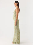 Ultra Quiet Halter Maxi Dress Wispy Fern