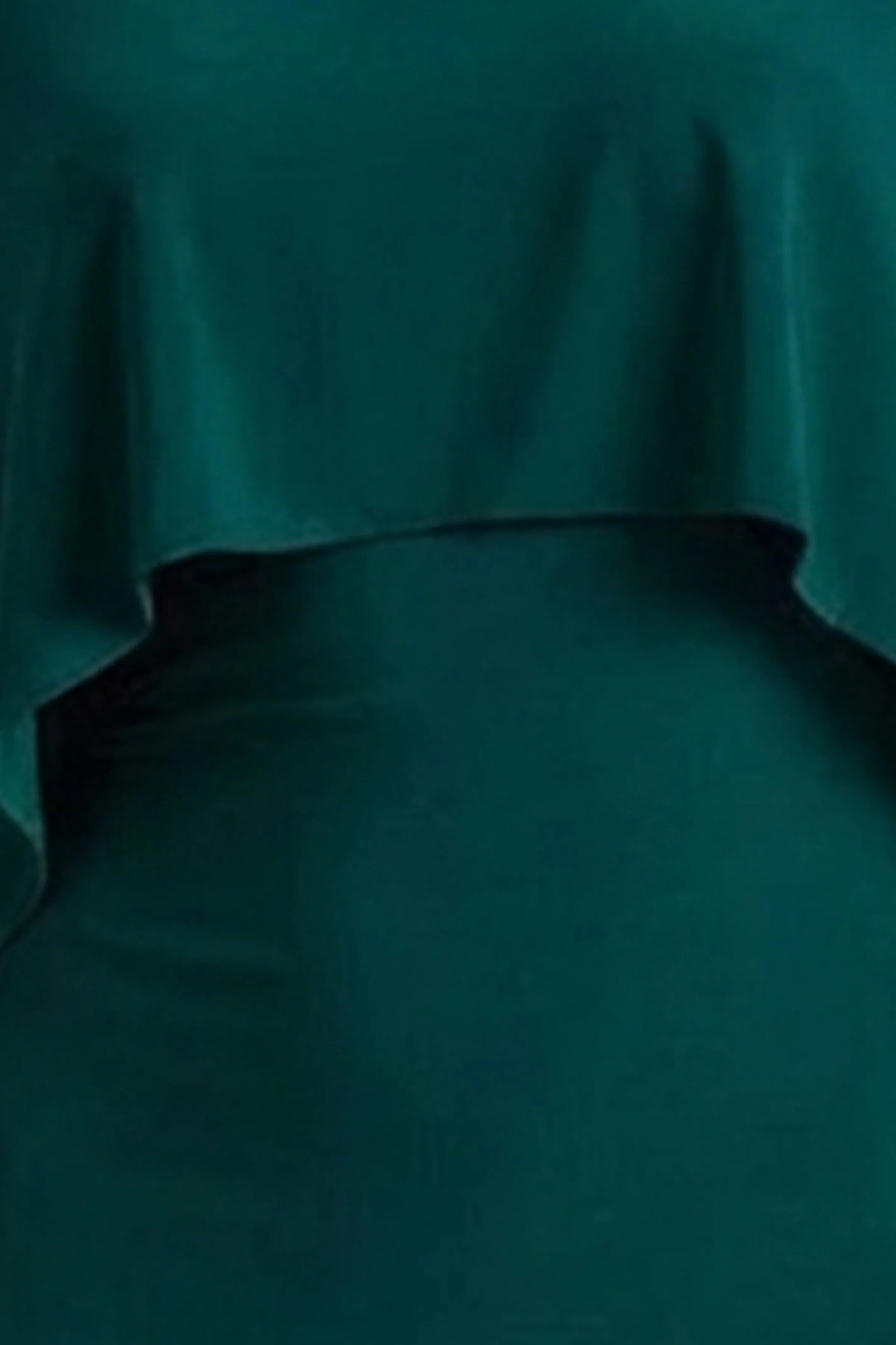 Padma Bottle Green Draped Maxi Dress With Cape Sleeves
