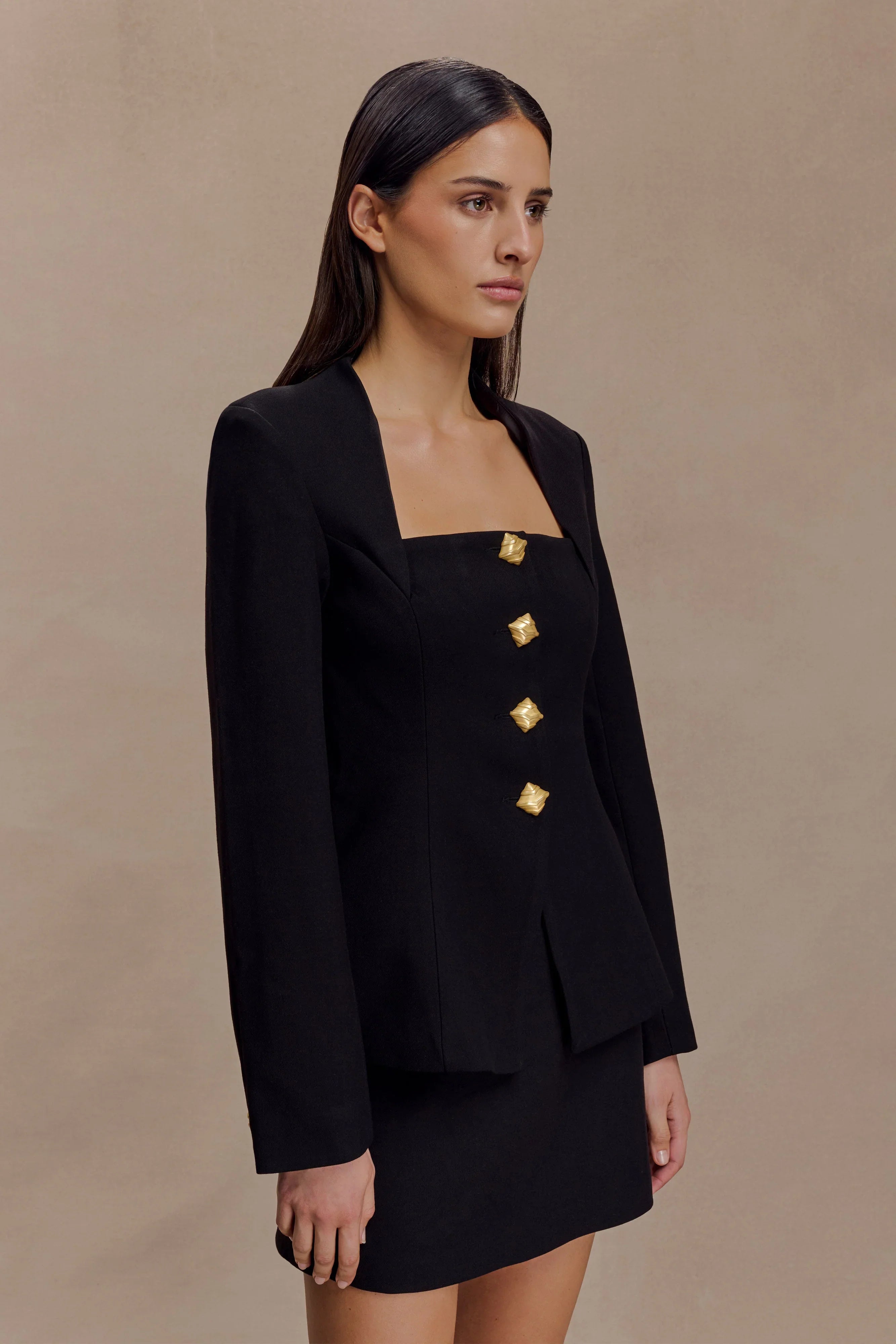 Gina Suiting Mini Skirt Black