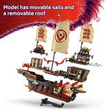 LEGO NINJAGO The Temple Bounty Building Toy Multi Level Boat W 6 Ninja Toy Minifigures for Kids Ages 14 Model Building Kit with Display Stand Dragons Rising Gift for Teen Boys Girls 71848