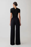 Dewi Wide Leg Modal Pants Black