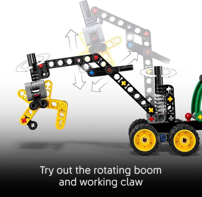 LEGO Technic John Deere 1470H Wheeled Harvester Building Toy for Kids Heavy Vehicle Playset W Realistic Suspension Steering STEM Toy for Boys Girls Ages 7 Gift Idea for Birthdays 42218