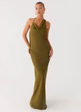 Opal Glow Maxi Dress Khaki