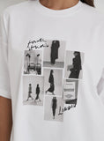 White Catwalk Polaroid Graphic T Shirt