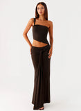 Luara Cut Out Maxi Dress Chocolate