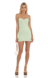 Floral Bodycon Dress in Green