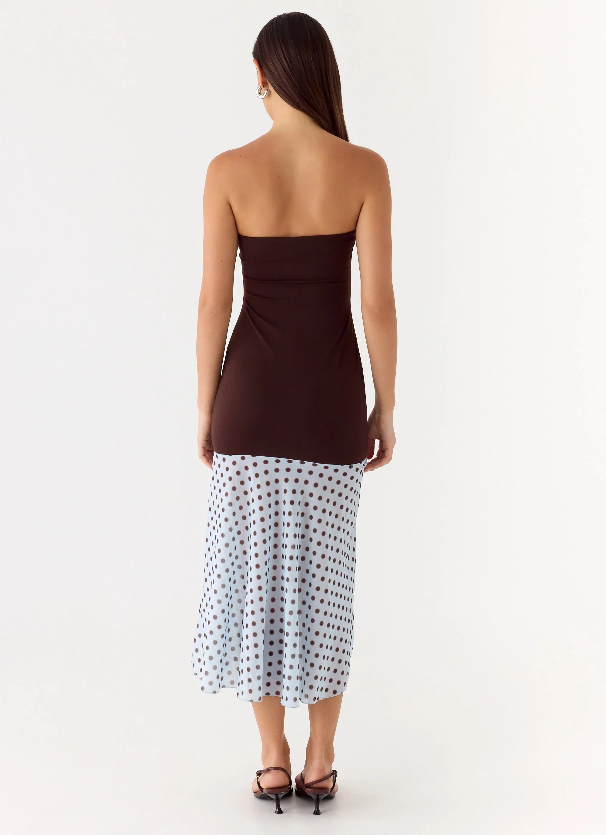 Schell Midi Dress Chocolate Dot