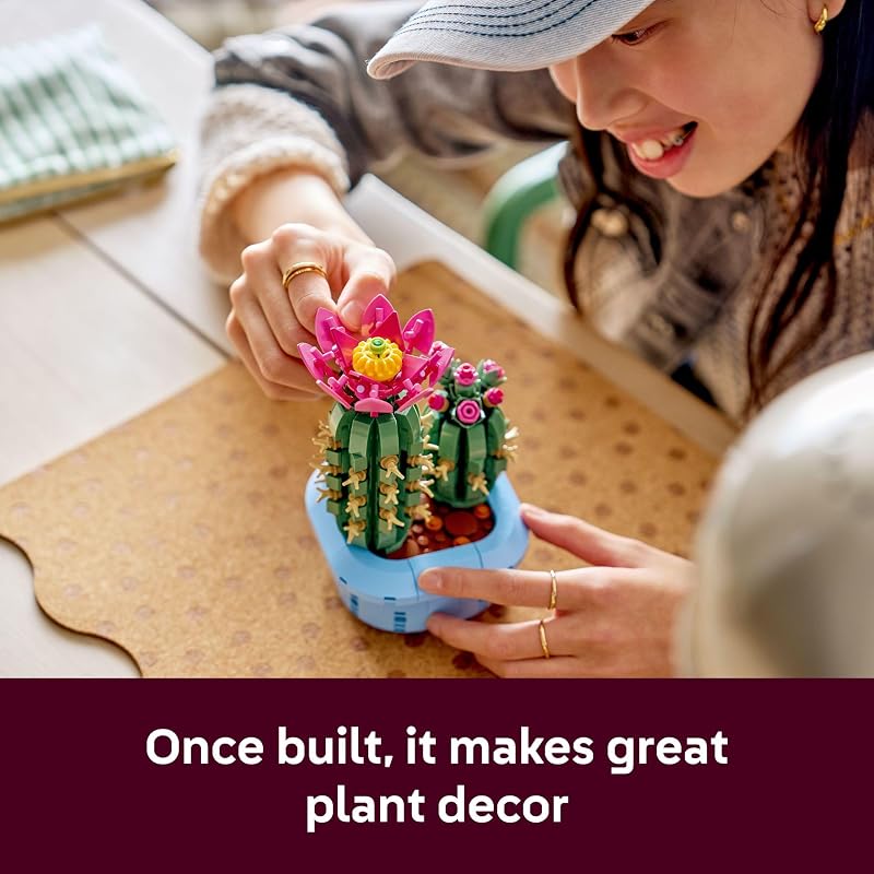 LEGO Botanicals Flowering Cactus 11509 Birthday Gifts for Girls Boys Ages 9 Building Toy Craft Activity Bedroom Desk Decor 482 pieces