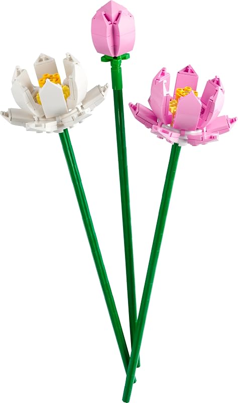 LEGO Lotus Flower Building Toy for Kids Girls Boys Ages 8 Artificial Lotus Flowers for Home Decor Display Creative Gift Idea for Her Him 40647